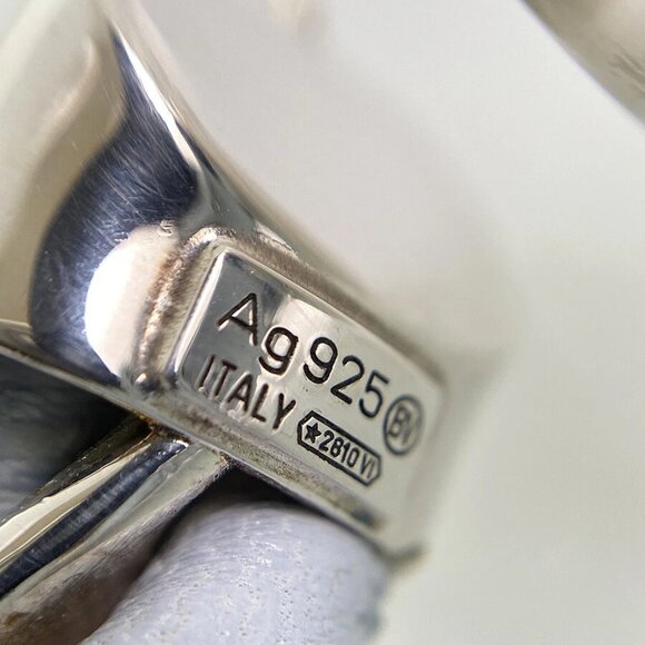 BOTTEGA VENETA suck triangle Leather Earring - Picture 6 of 11